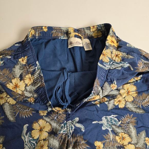 Allen Solly Blue Floral Print with Turtles Board Shorts size XL - Picture 6 of 10